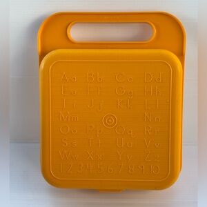 Vintage Tupperware Alphabet Case for Retro Homeschool